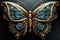 Beautiful metallic butterfly art, Generative AI