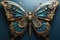 Beautiful metallic butterfly art, Generative AI