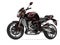 Beautiful metallic dark red modern sports motorcycle - beauty shot