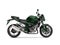 Beautiful metallic green modern sports motorcycle