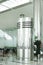 Beautiful metallic luster Stainless steel pillars in Dubai airport