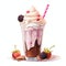 beautiful Milkshake glass clipart illustration