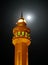 Beautiful minaret of Al Fateh Mosque & super moon on 23 June 2013, Bahrain