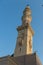 The beautiful minaret of Prophet Mosque in Medina. Islamic buildings and architecture. Masjid al Haram