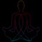 Beautiful minimal continuous line yoga meditacion design