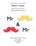 Beautiful minimalistic wedding invitation for same-sex couple