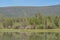 Beautiful mirrored view of Moose Pond in the Flaming Gorge National Recreation Area, Utah