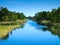 Beautiful Mississippi River flows north toward Bemidji Minnesota