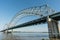 Beautiful Mississippi river vista in springtime viewed from the Mud Island River Park in Memphis