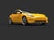Beautiful modern cadmium yellow electric car