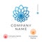 Beautiful Modern Contour Flower Logo Identity Brand Icon Symbol Concept Set Template