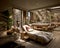 Beautiful modern interior for massage and relaxation