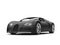 Beautiful modern matte black concept super sportscar - beauty shot