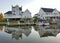 Beautiful modern waterfront homes by the bay near Rehoboth Beach, Delaware, U.S.A