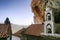 Beautiful monastery high on rock, Greece