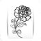 Beautiful monochrome black and white rose flover isolated on background. Hand-drawn. design tattoo, greeting card and