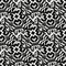 Beautiful monochrome pixels geometric abstract seamless pattern