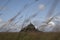 Beautiful Mont Saint Michel cathedral on the island, Normandy, Northern France, Europe. with livestock of sheeps. View at the Mont