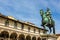 Beautiful monument Monumento Equestre a Granduca Ferdinando I de` Medici at Piazza della Santissima Annunziata in Florence