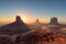 Beautiful Monument valley at sunrise in Arizona