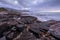 A beautiful moody seascape taken on a stormy cloudy morning