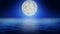 Beautiful moon on sea, best loop video background for relaxing and calming