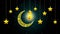 Beautiful moon stars best loop video background for baby sleep, ramadan fasting, moonlighting
