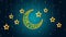Beautiful moon stars best loop video background for Lullabies put to a baby sleep , Ramadan Fasting
