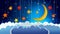 Beautiful moon, stars and clouds, best video background to put a baby to sleep, calming relaxing