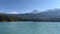 A beautiful morning on Maligne Lake in Jasper National Park in Canada