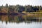 Beautiful morning view of the small Srednogorovo lake in Bulgaria