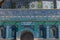 Beautiful mosaic patterns of exteriors of  in the Dome of the Chain, next to Golden Dome of the Rock, in an Islamic shrine located