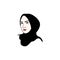 Beautiful Moslem Girl Hijab Vector Design, Logo, Icon, Sign, Illustration