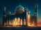 Beautiful Mosque Architecture in the Desert AI Generative