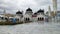 Beautiful mosque of baiturrahman with cloudy view