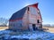 A beautiful and mostly intact old livestock barn structure