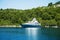 Beautiful motorboat in Adriatic. Sailing, shipping, navigation,