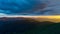 Beautiful Mount Feathertop during vibrant orange sunset in Australia