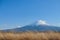 Beautiful Mount Fuji with snow capped and blue sky at Lake kawaguchiko, Japan.