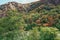 Beautiful mountain along the river Ardeche