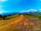 BEAUTIFUL MOUNTAIN AND BLUESKY LANDSCAPE WEST JAVA INDONESIA