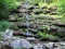 Beautiful mountain cascading waterfall in Serbia