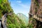 Beautiful mountain and cliff trails in Jiangxi, China
