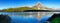 Beautiful Mountain Lake Panorama, Canadian Mountains