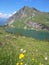 The beautiful mountain lake Seealpsee in bavaria