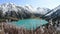 Beautiful mountain lake with turquoise water
