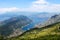 Beautiful mountain landscape above Kotor fjord