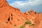 Beautiful mountain landscape in the canyon Fairy Tale, Kyrgyzstan