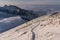 Beautiful mountain landscape during inversion