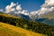 Beautiful mountain landscape in Kazbegi national park, Caucasus, Country of Georgia